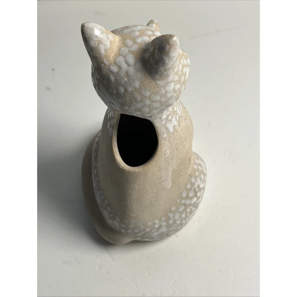 ANTHROPOLOGIE Woodland Bud Vase Fox Whimsical Stoneware